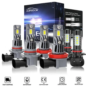 Faros LED y faros antiniebla blancos delanteros para Ford Expedition 2019-2021 6 piezas - Imagen 1 de 12