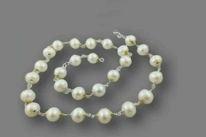Collana da Donna a Perle Vere di Fiume con Perla Vera in Argento 925 e Plac Oro - Imagen 1 de 2