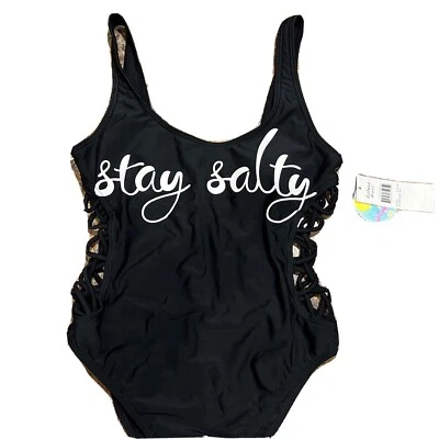 Island Soul Stay Salty one piece bathing suit Sm - Image 1 of 4