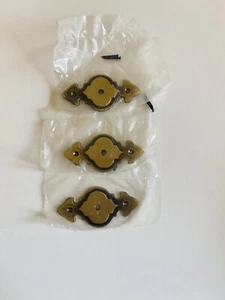 Möbelbeschlag/ Möbelschild 3 Stück, Messing Brüniert NEU und OVP - Bild 1 von 7