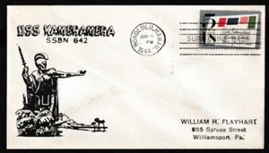 1966 USS SUBMARINE KAMEHAMEHA SSBN-642 - NAVAL COVER - Picture 1 of 2