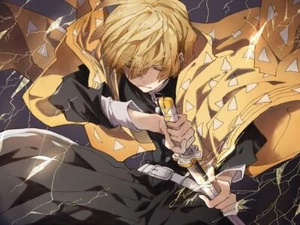 Alfombra de escritorio cosida para juegos anime kimetsu no yaiba agatsuma zenitsu pixiv id - Imagen 1 de 1
