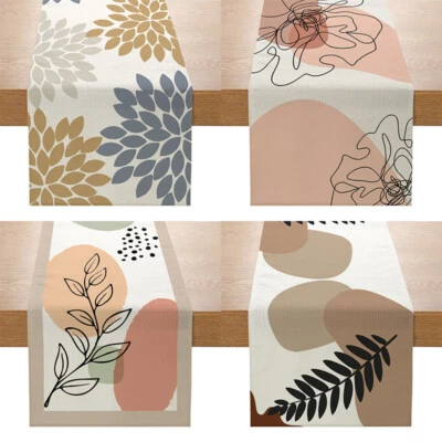 Modern Abstract Table Runner for Dining Decor Aesthetic Minimalist Table Runners - Image 1 of 4