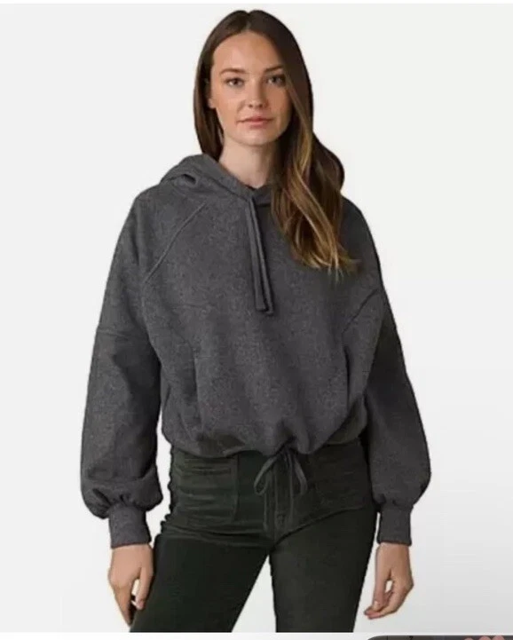 Prana Ziller Sweatshirt Hoodie Womens XS Gray Pullover Style 1963571