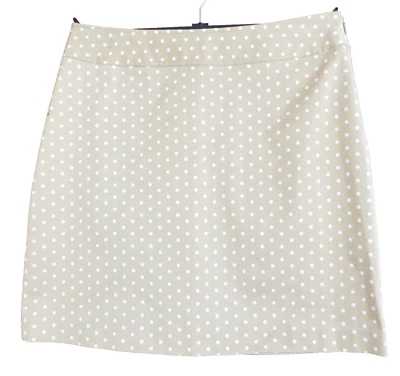 Saia reta feminina SK19398- RAFAELLA lápis de algodão forrada bolinhas tamanho 12 - Imagem 1 de 4
