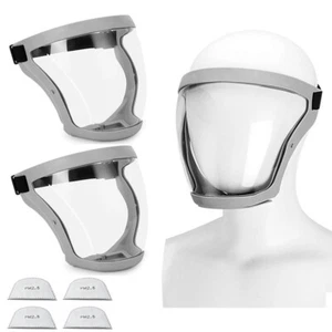 2PACKS Full Face Protective Mask Anti-fog Shield Safety Transparent Head Cover - Picture 1 of 17