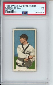 Mickey Doolan 1909-11 T206 Sweet Caporal Batting PSA 3