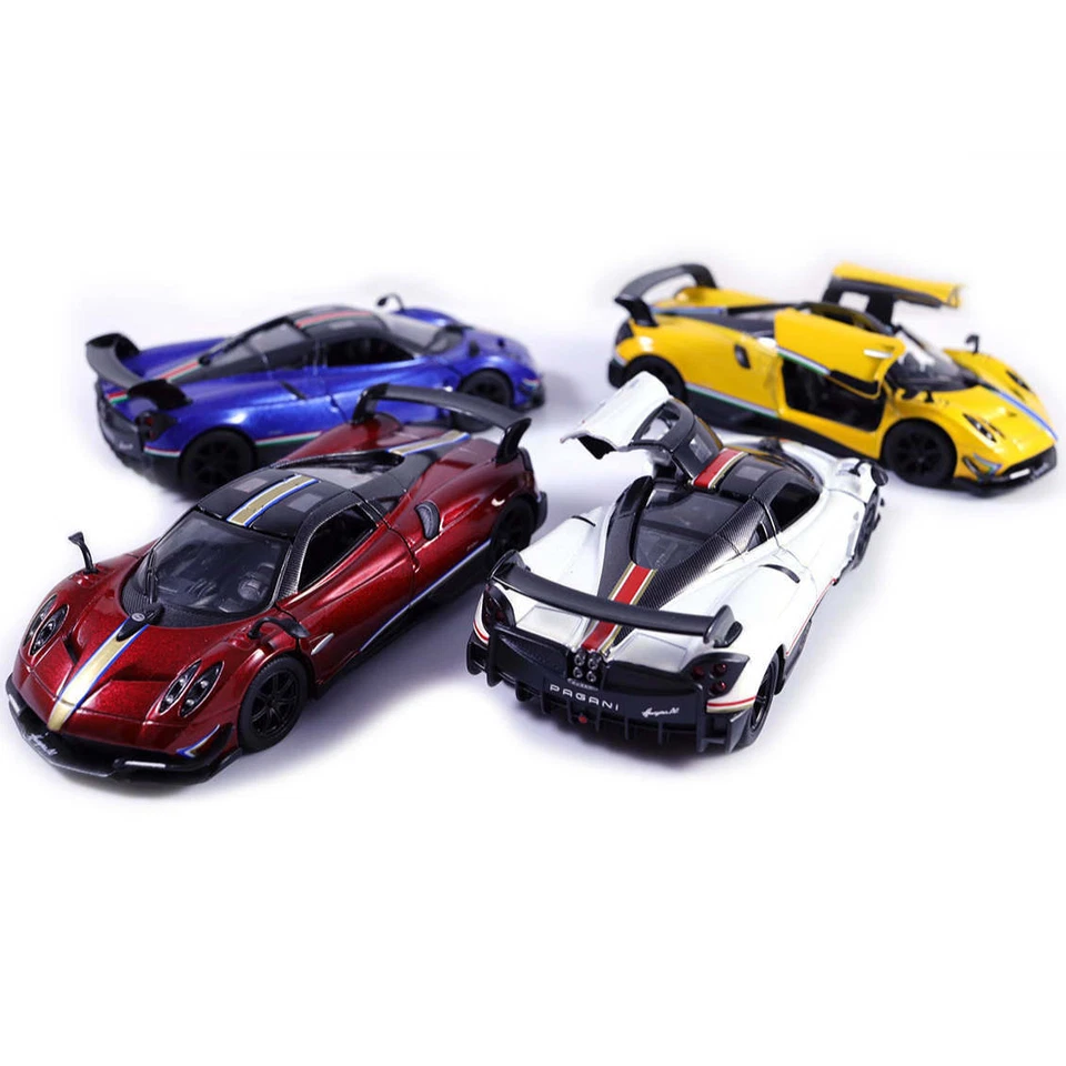 2016 Pagani Huayra BC 1:38 Scale Diecast Model Blue/Yellow/White/Red w/ Racing - Image 1 of 1