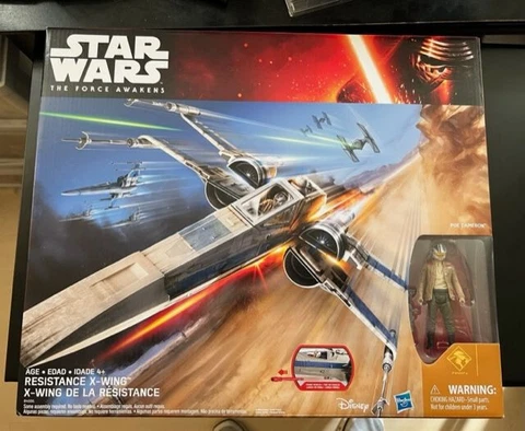 2015 Hasbro Star Wars Force Awakens Resistance X-Wing Fighter w/ Poe Dameron NIB Cover