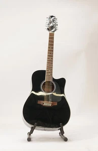 Takamine GD-38CE Dreadnought Acoustic-Electric Guitar Gloss Black - Picture 1 of 5