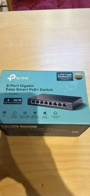 TP-LINK TL-SG108PE 8-Port Gigabit Ethernet Easy Smart Switch with 4 PoE Ports - Image 1 of 2