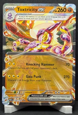 Pokemon Toxtricity ex #100/182 SV04: Paradox Rift Double Rare Holo NM 2023 - Image 1 of 2