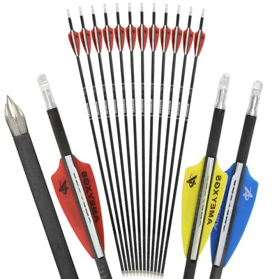 31" Pure Carbon Arrow SP400-1200 Archery Hunting Recurve Compound Bow ID4.2mm - Image 1 of 4