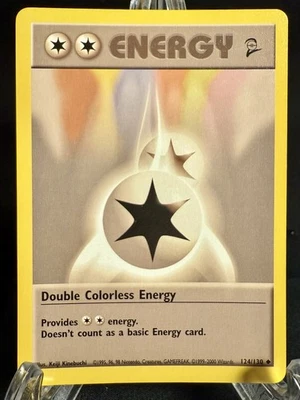 Double Colorless Energy – Base Set 2 #124/130 – Vintage Pokémon WOTC 2000 - Image 1 of 2