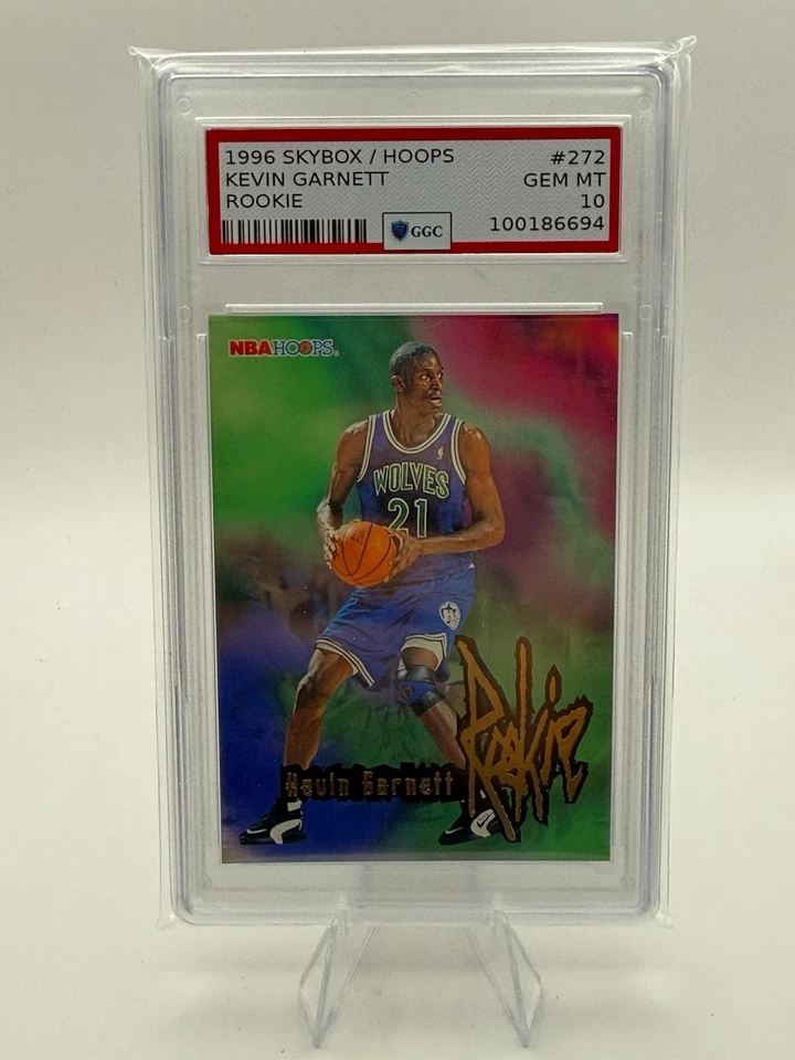 1996 Sky Box Hoops Kevin Garnett Rookie #272 Graded GGC Gem Mint 10  - Image 1 of 2