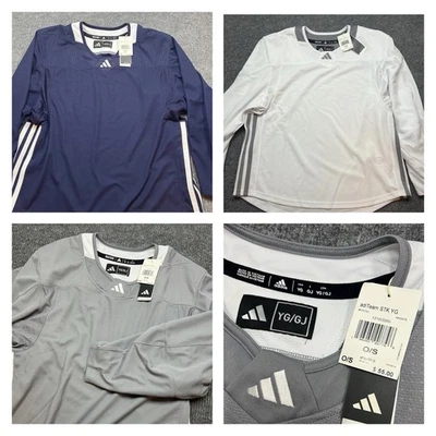 Paquete 5 Adidas AdiTeam STK Y Tres Rayas Hockey Portero Jersey Niños Jóvenes Niños Foto 1 de 4