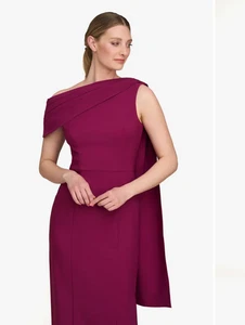 Kay Unger Dominca drapiertes One-Shoulder-Kleid Dress Gr. 12 $ 318 * 1689 - Bild 1 von 5