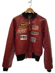 CHAQUETA DE CUERO VANSON BLUSA 34 ROJA SÓLIDA Usada - Imagen 1 de 5