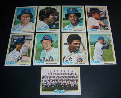 1978 TOPPS NEW YORK METS TEAM CONJUNTO COMPLETO 27 CARTÕES EX/NM EM NOVO SUPORTE DE CAIXA - Imagem 1 de 4
