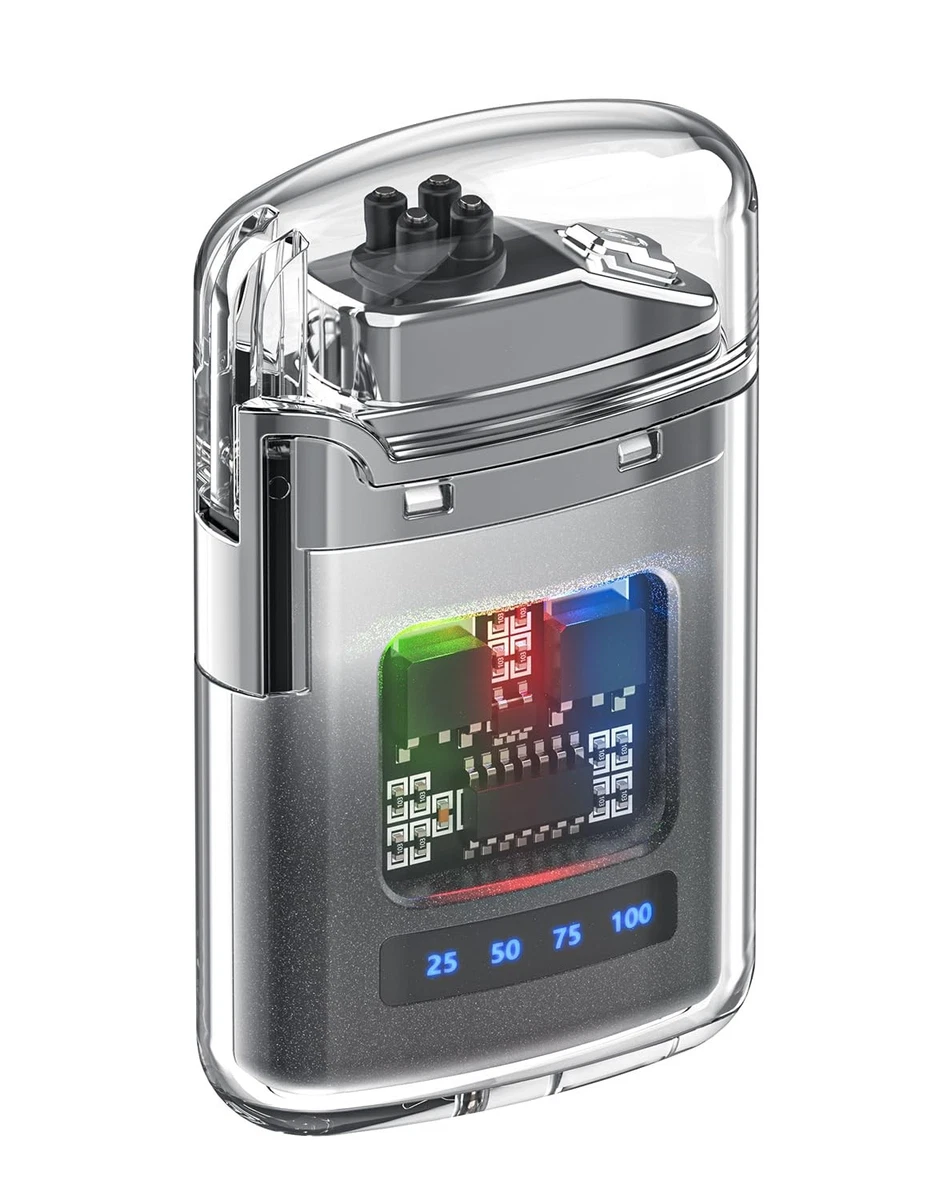 Trade Shop - Accendino Ricaricabile Slim Compatto Antivento Usb Senza Fiamma No Gas Sigaretta 85897529