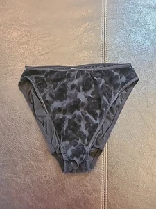 Felina VTG 90s Sheer Mesh & Velvet High Cut Brief Panty Large Sexy Sissy Y2K - Picture 1 of 9