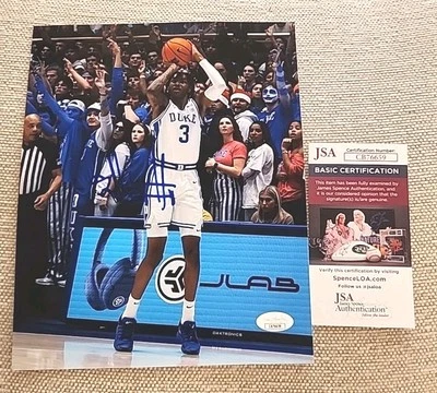 ISAIAH EVANS SIGNED 8X10 PHOTO DUKE BLUE DEVILS JSA AUTHENTICATED #CB76659 - Image 1 of 3