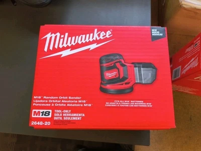 Milwaukee 2648-20 M18 18 voltios inalámbrico 5 pulgadas Lijadora de órbita aleatoria (solo herramienta) Foto 1 de 3
