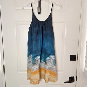 Natural Life Beach Dress Womens XS/S Blue 100% Cotton Gauze A-line Summer Boho - Picture 1 of 11