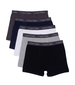 Calvin Klein BLACK ARCH Big Boys Stretch Boxer Brief, 5-Pack, US Small/CH/P(6-7) - Picture 1 of 2