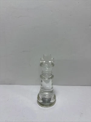 Juego de mesa de estrategia de mesa pieza de repuesto de ajedrez Glass King Foto 1 de 4