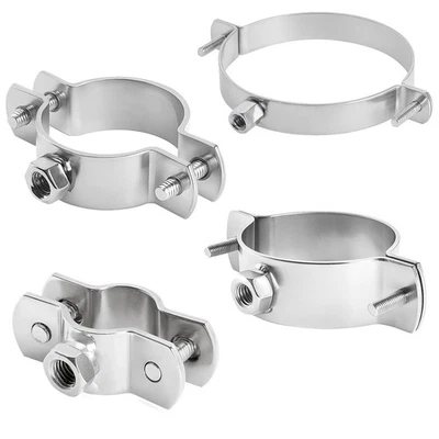 Rohrschellen für Stockschrauben Edelstahl V2A Rohrhalter Rohrbefestigung Rohr  - Bild 1 von 4