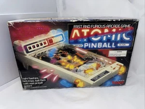 TOMY Atomic Arcade Pinball in Box Black Version Plays Great Needs Bulb - Picture 1 of 21