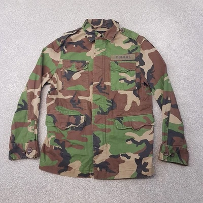 Polo Ralph Lauren Boys Jacket Medium 10-12 Years Green Camo Military Army PRL - Image 1 of 4
