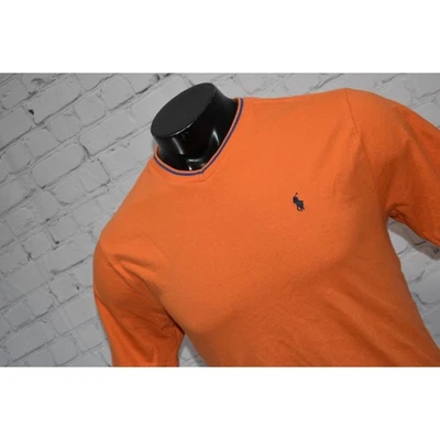 Polo Ralph Lauren 男孩青少年 XL 码橙色棉质短袖 V 领 T 恤 — 第 1/4 张图片