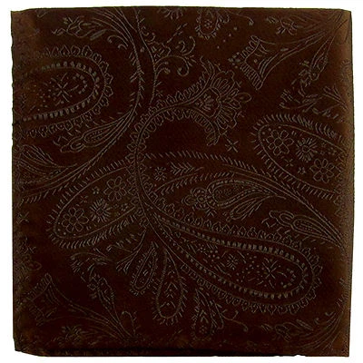 Nuevo Hombre Poliéster Paisley Marrón Hankie Bolsillo Cuadrado Formal Boda Baile de graduación Fiesta Foto 1 de 2