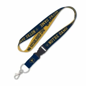 Notre Dame Fighting Irish Lanyard with Detachable Buckle [NEW] NCAA Key Chain Id - Picture 1 of 1
