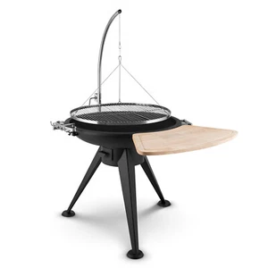 Parrilla giratoria bandeja de fuego superficie barbacoa ø 75 cm protección contra chispas carbón vegetal rejilla de barbacoa - Imagen 1 de 10