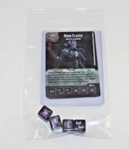 D&D Dice Masters Battle for Faerun * MIND FLAYER * POCO COMÚN Común CU Set 4 dados - Imagen 1 de 1