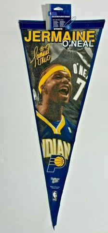 INDIANA PACERS JERMAINE O'NEIL NBA BASKETBALL VINTAGE PLAYER PENNANT NEW/MINT Cover