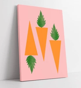 ZANAHORIAS MODA DECORACIÓN MINIMALISTA COCINA - LONA ARTE PARED IMPRESIÓN IMAGEN - Imagen 1 de 2