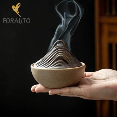 Small Mountain Ceramic Incense Burner Unique Gift Home Fragrance - Image 1 of 4