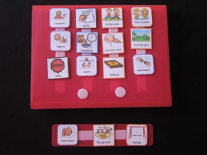 Carpeta de comunicación A4 y A5 placas de almacenamiento de plástico tira de oración - autismo TDAH - Imagen 1 de 49