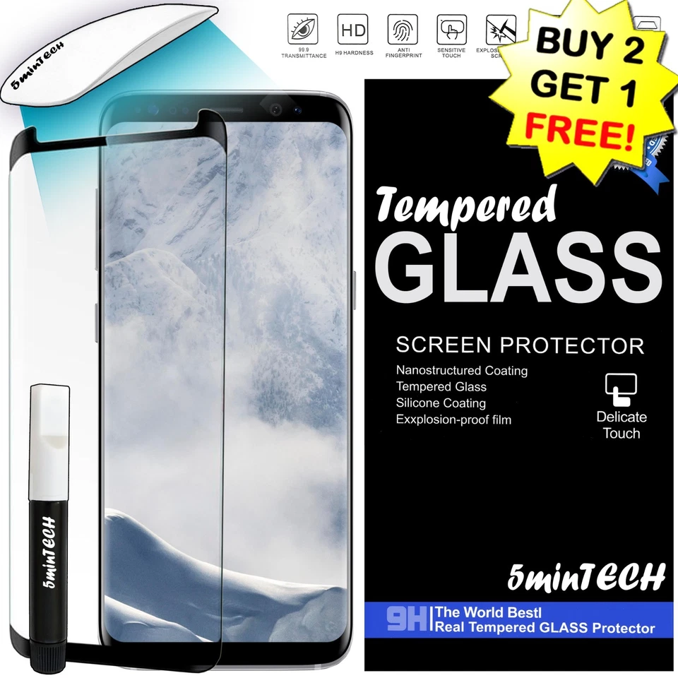 ✔ Tempered Glass Screen Protector HD Premium FOR SAMSUNG GALAXY S10/S9/S8 & Plus - Image 1 of 1