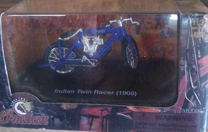 Small scale 1908 Indian Twin racer made by New-Ray blue very detailed replica - Picture 1 of 5