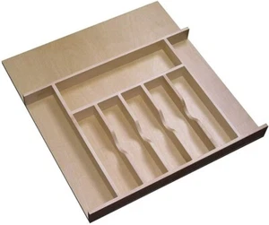 Rev-A-Shelf 4WCT-3SH Wooden Trimmable Cutlery Tray Organizer Kitchen Drawers - Picture 1 of 5