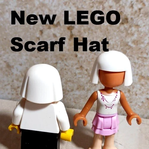 Nuevo LEGO Sombrero Bufanda Campesino Menonita Boda Velo Tirado hacia atrás BLANCO Súper Lindo Foto 1 de 1