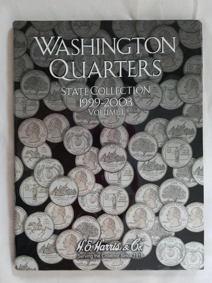 H.E. Álbum de almacenamiento de monedas Harris Washington State Quarter Folder 1999-2003 Vol I Foto 1 de 1