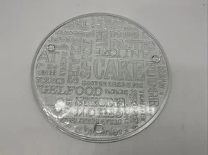 VTG Jeanette Embossed Clear Glass Cake Plate - Picture 1 of 11