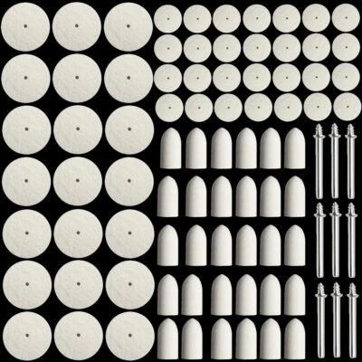 88Pcs Rotary Tool Accessories Kit Dremel Felt Polishing Pad Buff Attachment Bits - Image 1 of 2