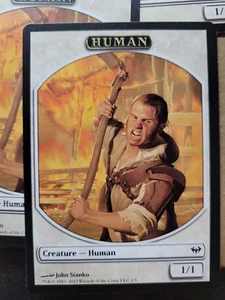 Human Token White Stanko #1 Dark Ascension MTG Magic LP MUSTBUY 2+ BULK DISCOUNT - Picture 1 of 2